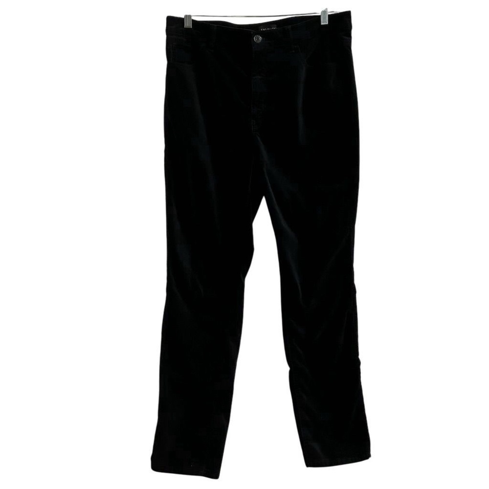 Talbots Women's Black Velveteen Straight Leg Pants Size 12‎ Casual